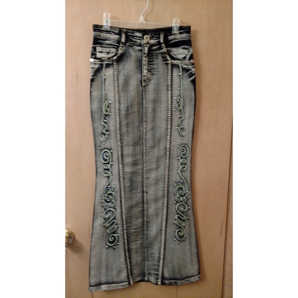 Mermaid style Blue Jean Skirt